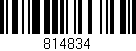 Código de barras (EAN, GTIN, SKU, ISBN): '814834'