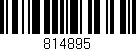 Código de barras (EAN, GTIN, SKU, ISBN): '814895'