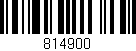 Código de barras (EAN, GTIN, SKU, ISBN): '814900'