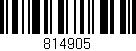 Código de barras (EAN, GTIN, SKU, ISBN): '814905'