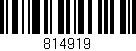 Código de barras (EAN, GTIN, SKU, ISBN): '814919'