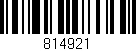 Código de barras (EAN, GTIN, SKU, ISBN): '814921'