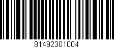Código de barras (EAN, GTIN, SKU, ISBN): '81492301004'
