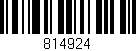 Código de barras (EAN, GTIN, SKU, ISBN): '814924'