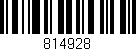 Código de barras (EAN, GTIN, SKU, ISBN): '814928'