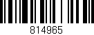 Código de barras (EAN, GTIN, SKU, ISBN): '814965'