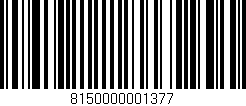 Código de barras (EAN, GTIN, SKU, ISBN): '8150000001377'
