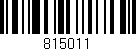 Código de barras (EAN, GTIN, SKU, ISBN): '815011'