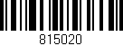Código de barras (EAN, GTIN, SKU, ISBN): '815020'