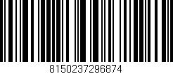 Código de barras (EAN, GTIN, SKU, ISBN): '8150237296874'