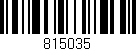 Código de barras (EAN, GTIN, SKU, ISBN): '815035'