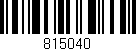 Código de barras (EAN, GTIN, SKU, ISBN): '815040'