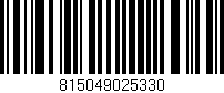 Código de barras (EAN, GTIN, SKU, ISBN): '815049025330'