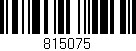 Código de barras (EAN, GTIN, SKU, ISBN): '815075'
