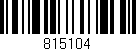 Código de barras (EAN, GTIN, SKU, ISBN): '815104'