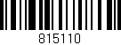 Código de barras (EAN, GTIN, SKU, ISBN): '815110'