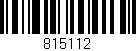 Código de barras (EAN, GTIN, SKU, ISBN): '815112'