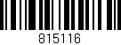 Código de barras (EAN, GTIN, SKU, ISBN): '815116'