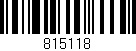 Código de barras (EAN, GTIN, SKU, ISBN): '815118'