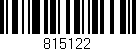 Código de barras (EAN, GTIN, SKU, ISBN): '815122'