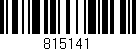 Código de barras (EAN, GTIN, SKU, ISBN): '815141'