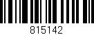 Código de barras (EAN, GTIN, SKU, ISBN): '815142'