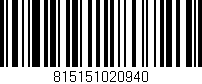 Código de barras (EAN, GTIN, SKU, ISBN): '815151020940'