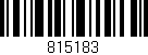 Código de barras (EAN, GTIN, SKU, ISBN): '815183'