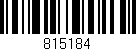 Código de barras (EAN, GTIN, SKU, ISBN): '815184'