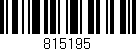 Código de barras (EAN, GTIN, SKU, ISBN): '815195'