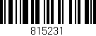 Código de barras (EAN, GTIN, SKU, ISBN): '815231'