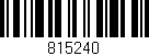 Código de barras (EAN, GTIN, SKU, ISBN): '815240'