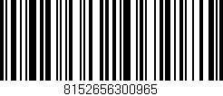Código de barras (EAN, GTIN, SKU, ISBN): '8152656300965'