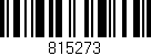 Código de barras (EAN, GTIN, SKU, ISBN): '815273'