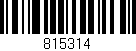 Código de barras (EAN, GTIN, SKU, ISBN): '815314'
