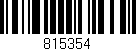 Código de barras (EAN, GTIN, SKU, ISBN): '815354'
