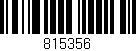 Código de barras (EAN, GTIN, SKU, ISBN): '815356'