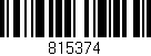 Código de barras (EAN, GTIN, SKU, ISBN): '815374'