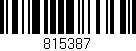 Código de barras (EAN, GTIN, SKU, ISBN): '815387'
