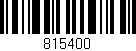Código de barras (EAN, GTIN, SKU, ISBN): '815400'