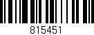 Código de barras (EAN, GTIN, SKU, ISBN): '815451'