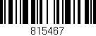 Código de barras (EAN, GTIN, SKU, ISBN): '815467'
