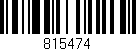Código de barras (EAN, GTIN, SKU, ISBN): '815474'