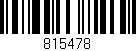 Código de barras (EAN, GTIN, SKU, ISBN): '815478'