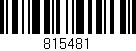 Código de barras (EAN, GTIN, SKU, ISBN): '815481'