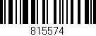 Código de barras (EAN, GTIN, SKU, ISBN): '815574'