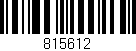 Código de barras (EAN, GTIN, SKU, ISBN): '815612'