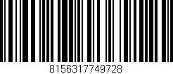 Código de barras (EAN, GTIN, SKU, ISBN): '8156317749728'