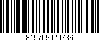 Código de barras (EAN, GTIN, SKU, ISBN): '815709020736'