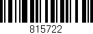 Código de barras (EAN, GTIN, SKU, ISBN): '815722'